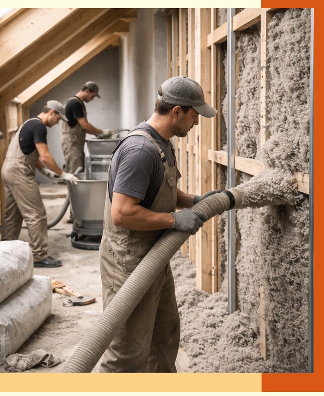 Утепление таунхауса эковатой в Нефтеюганске от 2237 руб./м² — монтаж и задувка | ТепломастерНфт