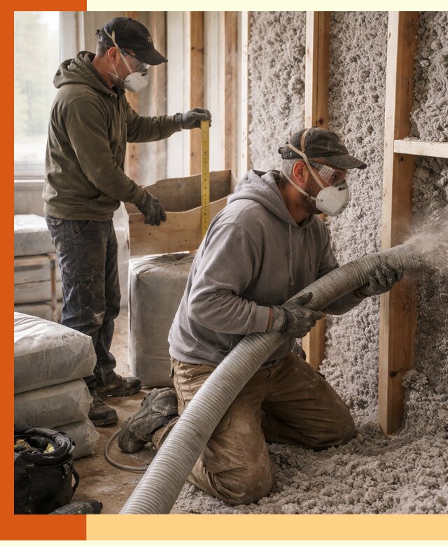 Утепление таунхауса эковатой в Нефтеюганске для максимально теплых стен