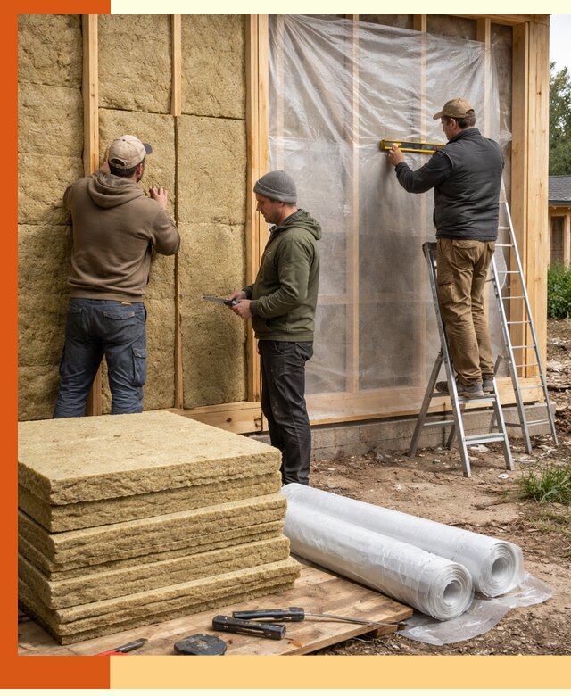 Утепление каркасного дома в Нефтеюганске под ключ с гарантией качества