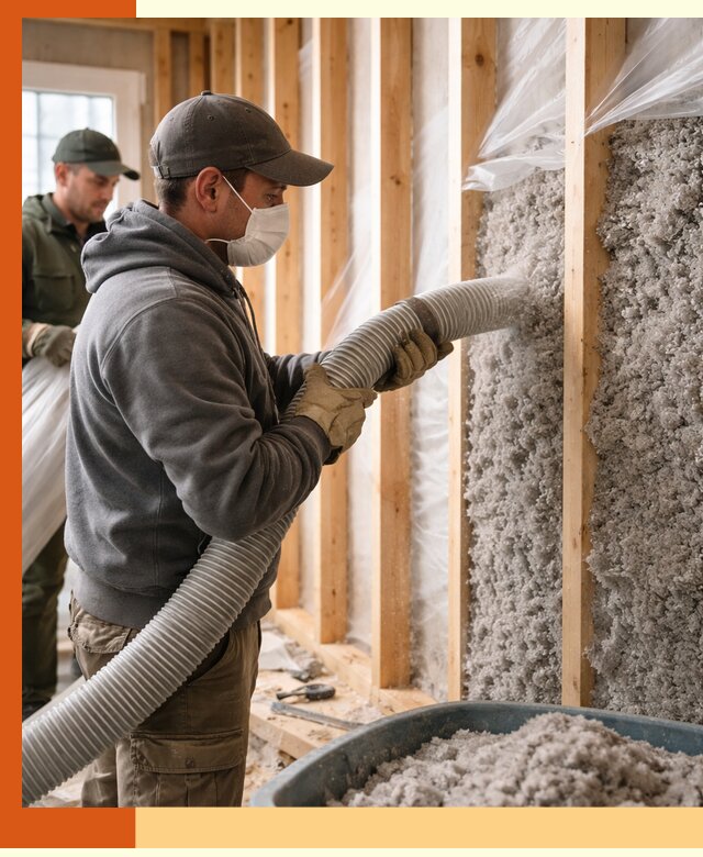 Утепление каркасного дома эковатой в Нефтеюганске — качественно и надолго