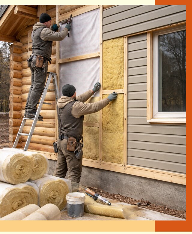 Утепление деревянного дома в Нефтеюганске от 6304 руб./м2 — заказать работы | ТепломастерНфт