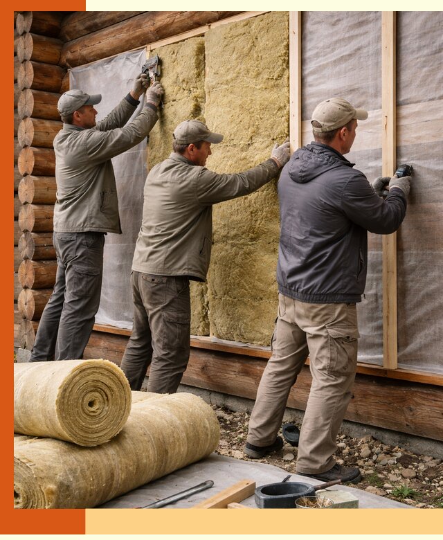 Утепление деревянного дома в Нефтеюганске эффективными технологиями