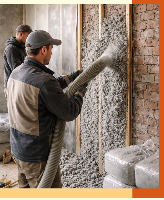 Утепление кирпичного дома эковатой в Нефтеюганске от 2389 руб./м² | ТепломастерНфт