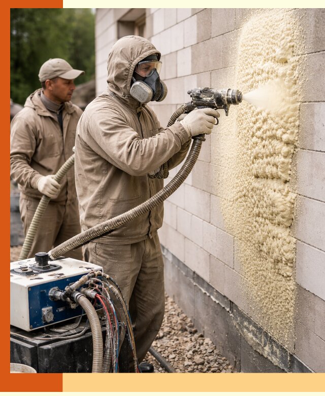 Утепление дома из газобетона ППУ в Нефтеюганске — надежная теплоизоляция