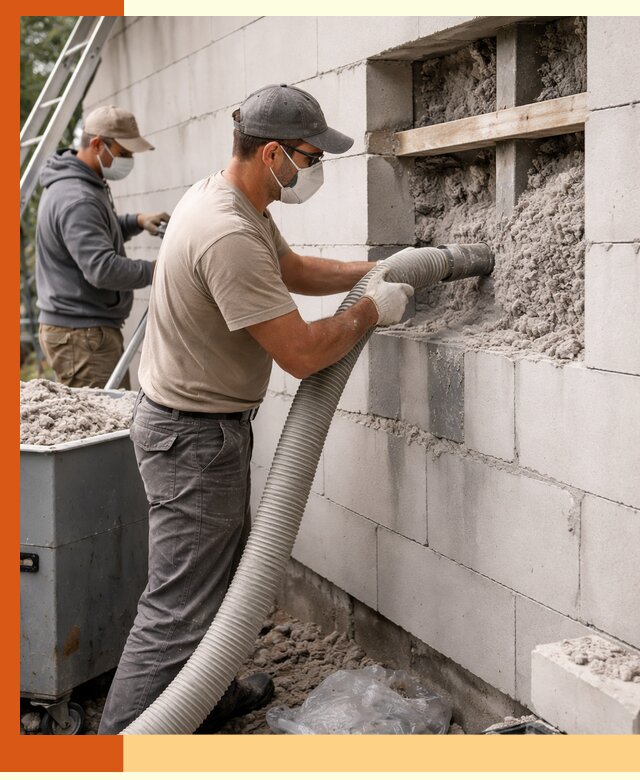 Утепление дома из газобетона эковатой в Нефтеюганске