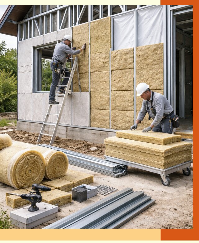 Утепление дома из ЛСТК в Нефтеюганске от 5287 руб./м² — профессионально | ТепломастерНфт