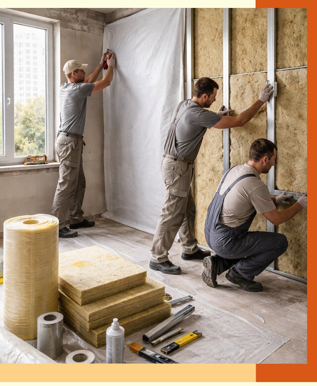 Утепление квартиры в Нефтеюганске от 4576 руб/м2 — утеплить квартиру изнутри и снаружи | ТепломастерНфт