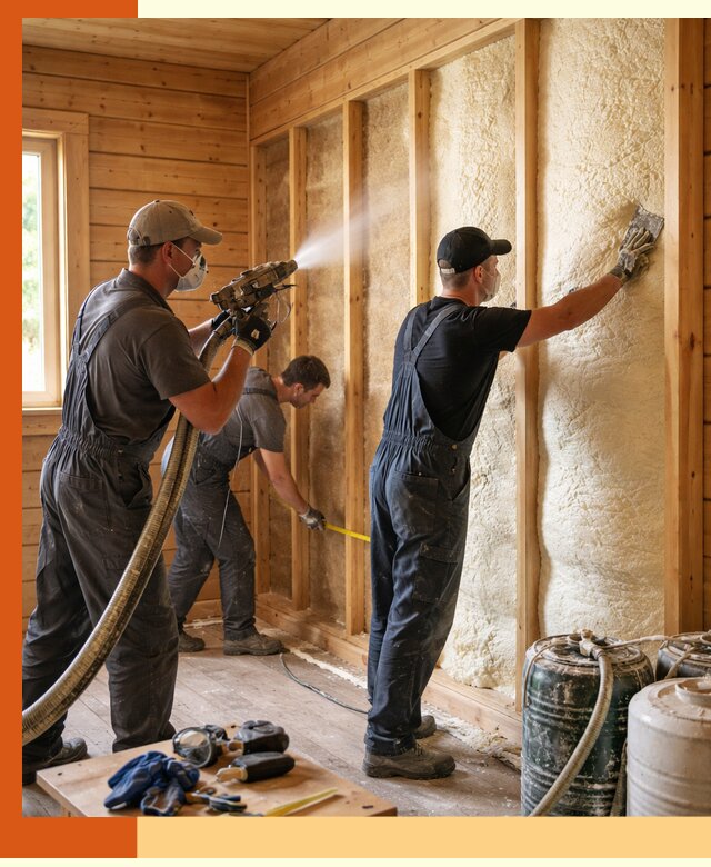 Утепление бани пенополиуретаном (ППУ) в Нефтеюганске