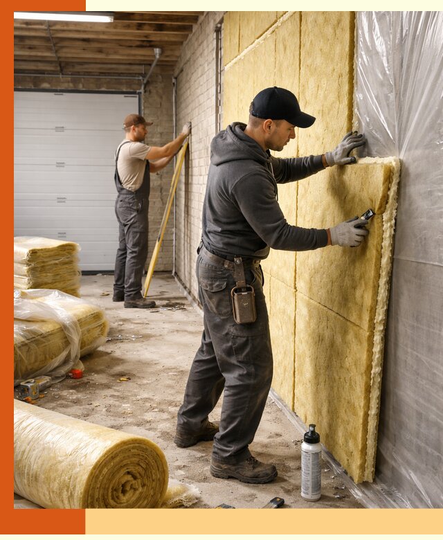 Утепление гаража под ключ в Нефтеюганске — все виды теплоизоляции