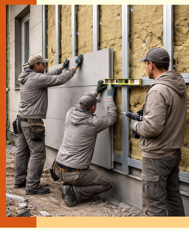 Утепление вентилируемого фасада под ключ в Нефтеюганске