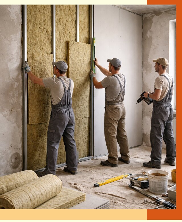 Утепление стен изнутри в Нефтеюганске от 2288 руб/м² под ключ | ТепломастерНфт