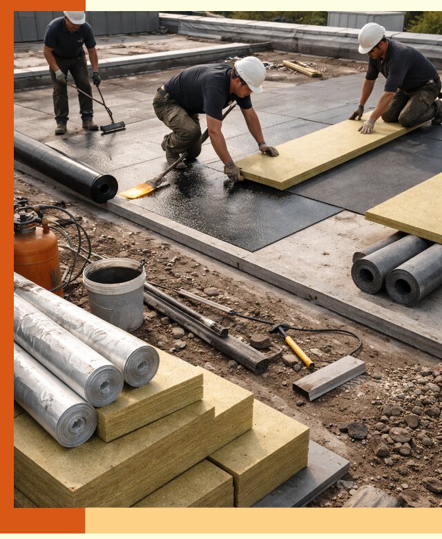 Утепление плоской крыши в Нефтеюганске — надежная теплоизоляция и герметизация