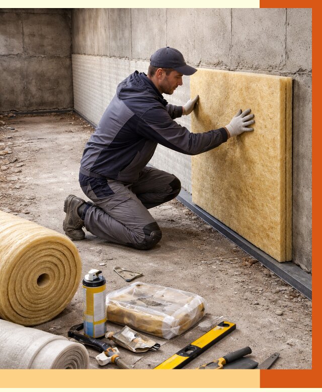 Утепление фундамента изнутри в Нефтеюганске от 4271 руб./м2 — работы под ключ | ТепломастерНфт