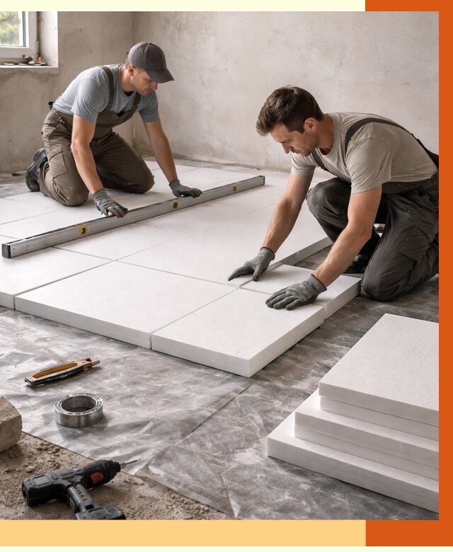 Утепление бетонного пола в Нефтеюганске от 2542 руб/м2 — монтаж и цена | ТепломастерНфт