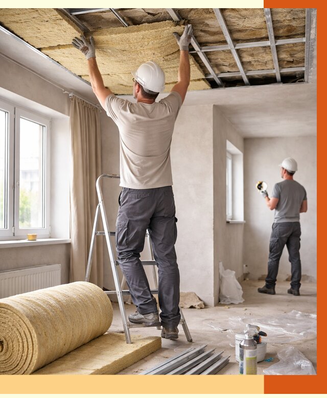 Утепление потолка в частном доме в Нефтеюганске от 966 руб./м² — работы под ключ | ТепломастерНфт