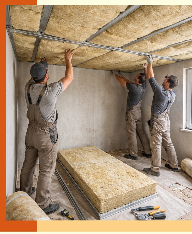 Утепление потолка в Нефтеюганске — тепло и без сквозняков