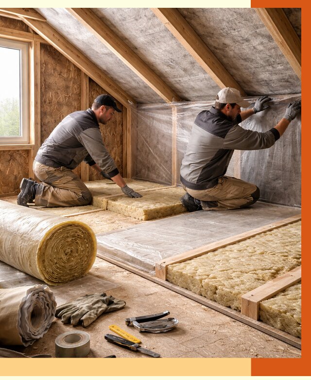 Утепление чердака в Нефтеюганске от 7626 руб/м² — теплоизоляция и комплексное утепление под ключ | ТепломастерНфт