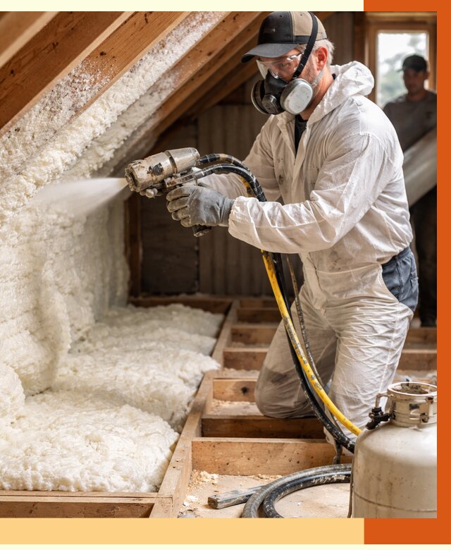 Утепление чердака ППУ в Нефтеюганске от 8765 руб./м2 — услуга под ключ | ТепломастерНфт