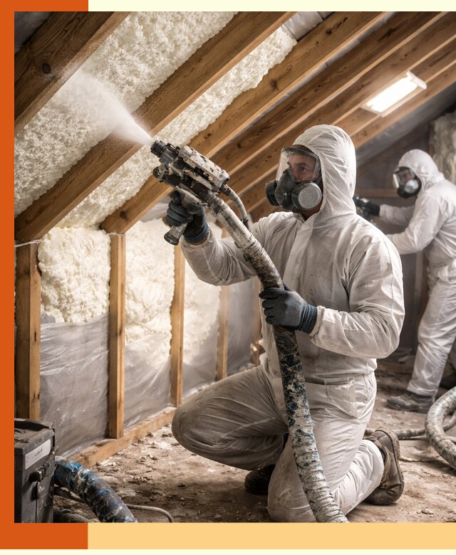Утепление чердака пенополиуретаном (ППУ) в Нефтеюганске