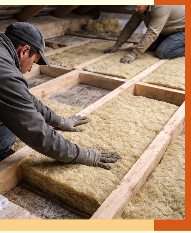 Утепление чердака минватой в Нефтеюганске от 3559 руб/м2 под ключ | ТепломастерНфт