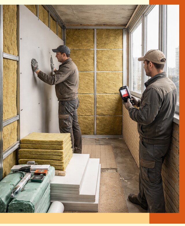 Утепление балкона в Нефтеюганске от 4576 руб. под ключ | ТепломастерНфт