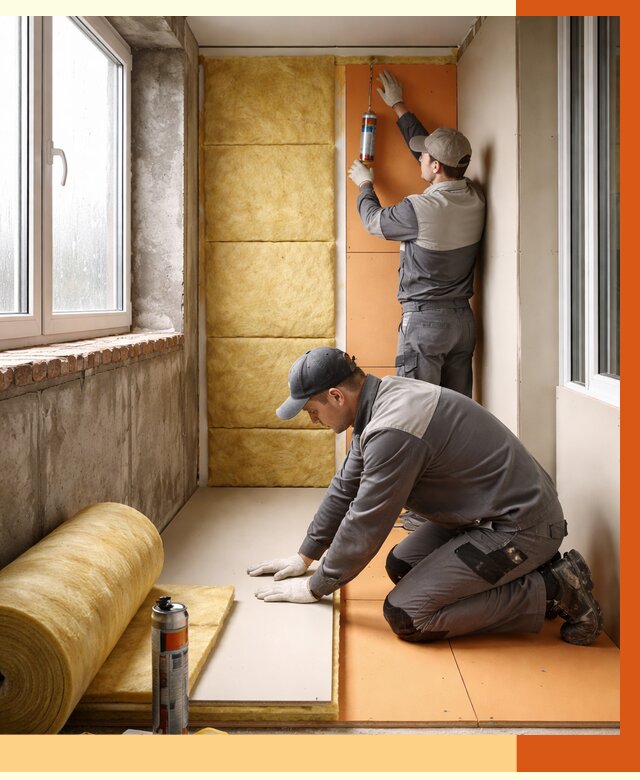 Утепление лоджии под ключ в Нефтеюганске от 6609 руб/м2 — комплексное решение | ТепломастерНфт