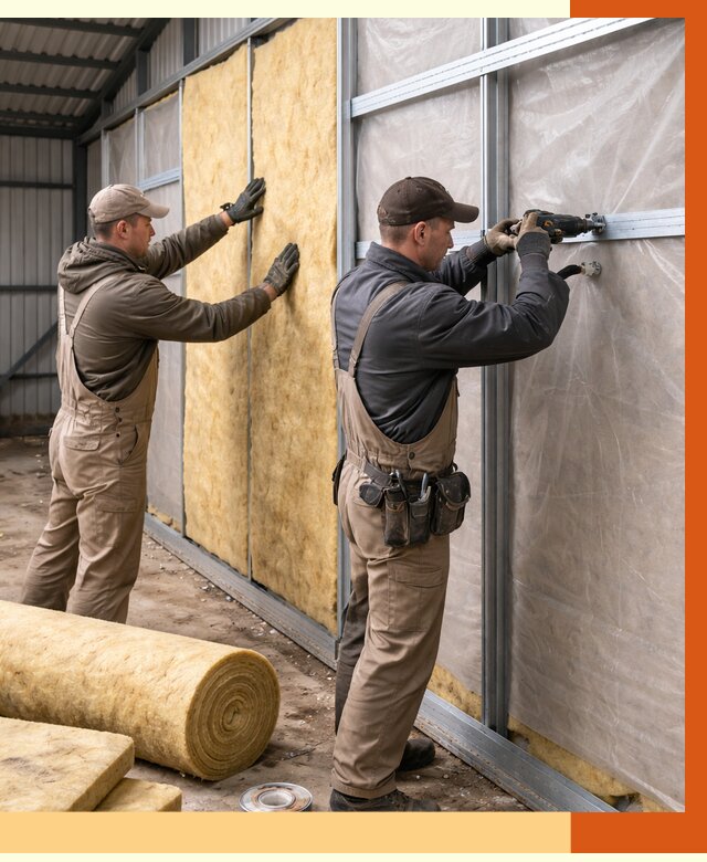 Утепление металлического ангара в Нефтеюганске от 4830 руб/м2 — услуги под ключ | ТепломастерНфт