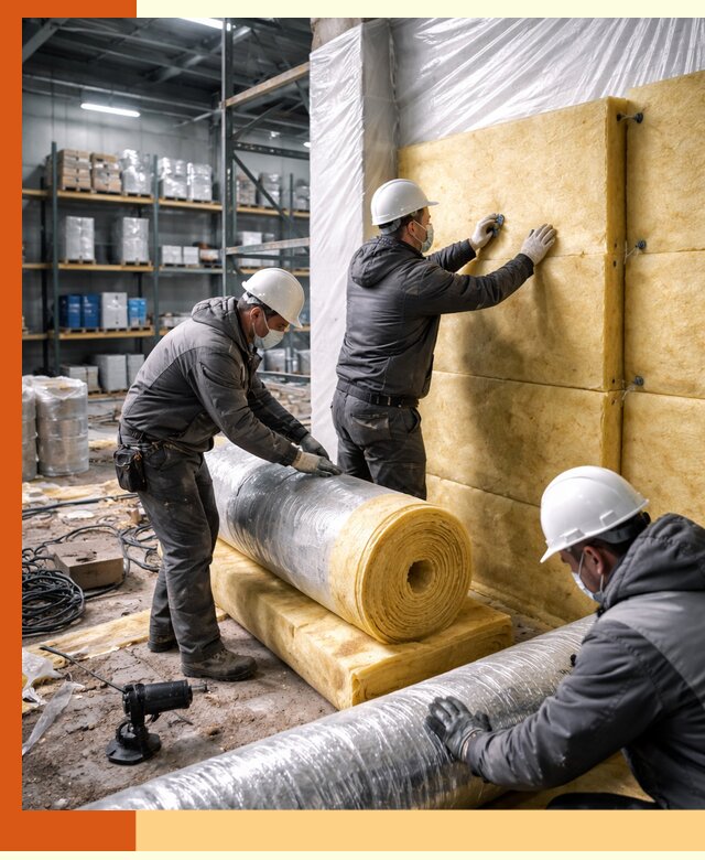 Утепление склада химсырья в Нефтеюганске: безопасная и эффективная изоляция