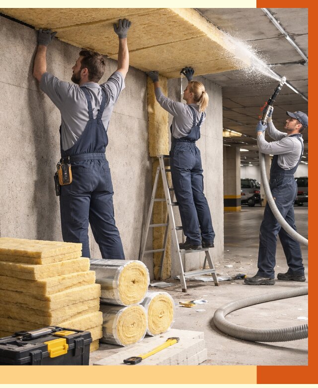 Утепление паркинга в Нефтеюганске от 6914 руб./м2 — работы под ключ | ТепломастерНфт