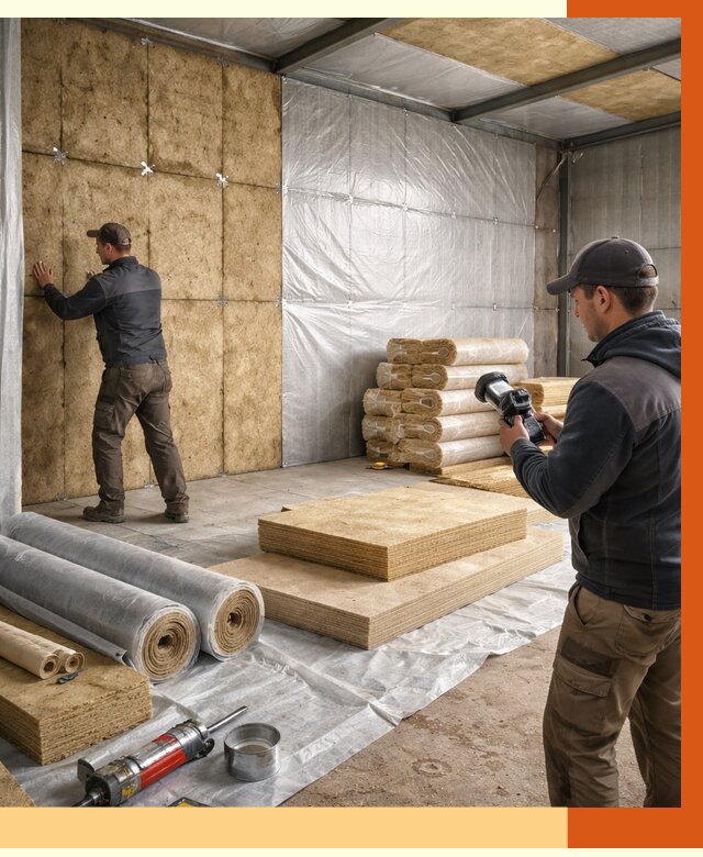 Утепление теплого склада в Нефтеюганске под ключ от 11693 руб/м² | ТепломастерНфт