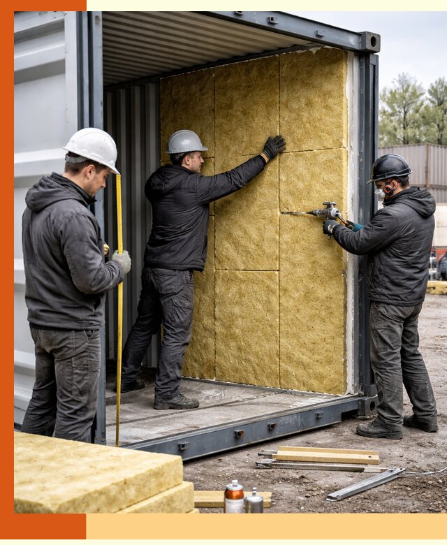 Утепление морского контейнера в Нефтеюганске: надежная теплоизоляция и защита