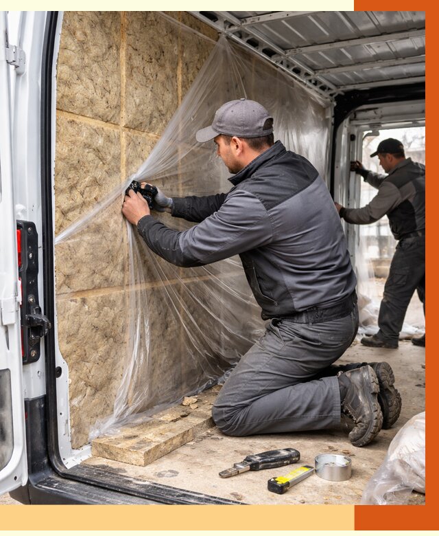 Утепление фургона в Нефтеюганске от 16777 руб/м2 — утепление фургона ППУ и кузова | ТепломастерНфт