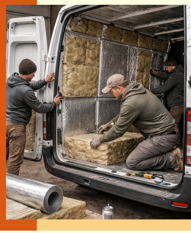 Утепление фургона в Нефтеюганске: профессиональная теплоизоляция и шумоизоляция