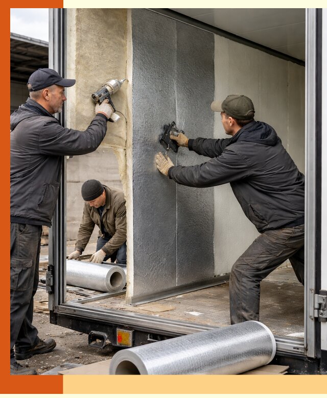 Утепление холодильного кузова в Нефтеюганске — монтаж и теплоизоляция