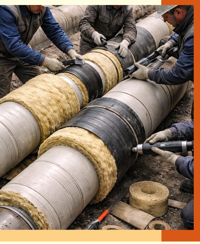 Утепление трубопровода в Нефтеюганске под ключ от 1881 руб. — надежно и выгодно | ТепломастерНфт