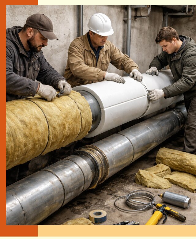 Утепление трубопровода в Нефтеюганске с гарантией энергоэффективности