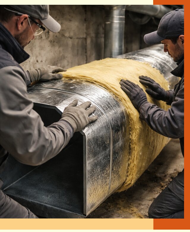 Утепление воздуховодов в Нефтеюганске от 4271 руб. — теплоизоляция вентиляции | ТепломастерНфт