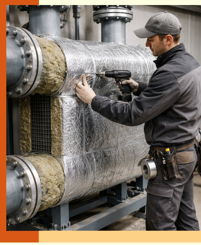 Утепление теплообменника в Нефтеюганске — профессиональная теплоизоляция оборудования