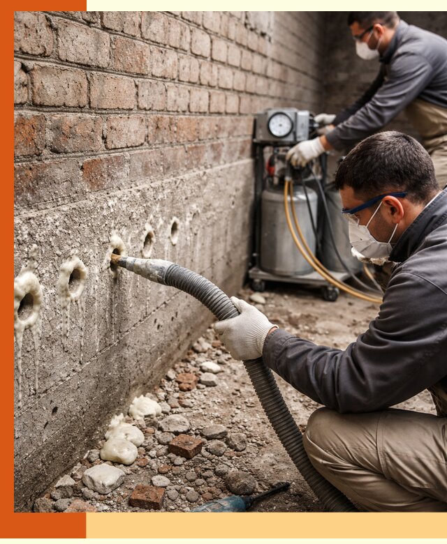 Заполнение колодцевой кладки ППУ в Нефтеюганске быстро и герметично