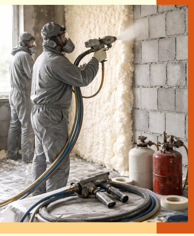 Утепление блочной стены ППУ в Нефтеюганске от 4321 руб./м² — ТепломастерНфт