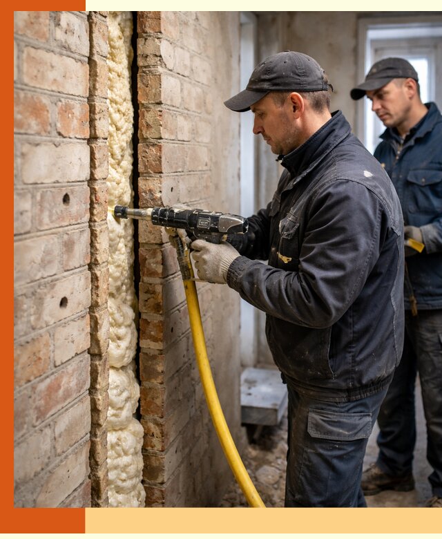 Межстеновое утепление пенополиуретаном в Нефтеюганске