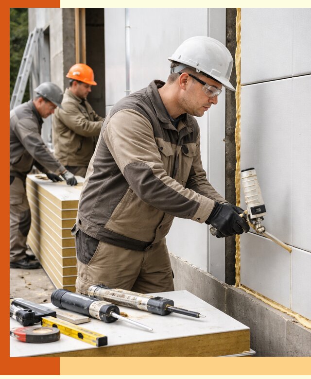 Утепление сэндвич-панелей пенополиуретаном в Нефтеюганске