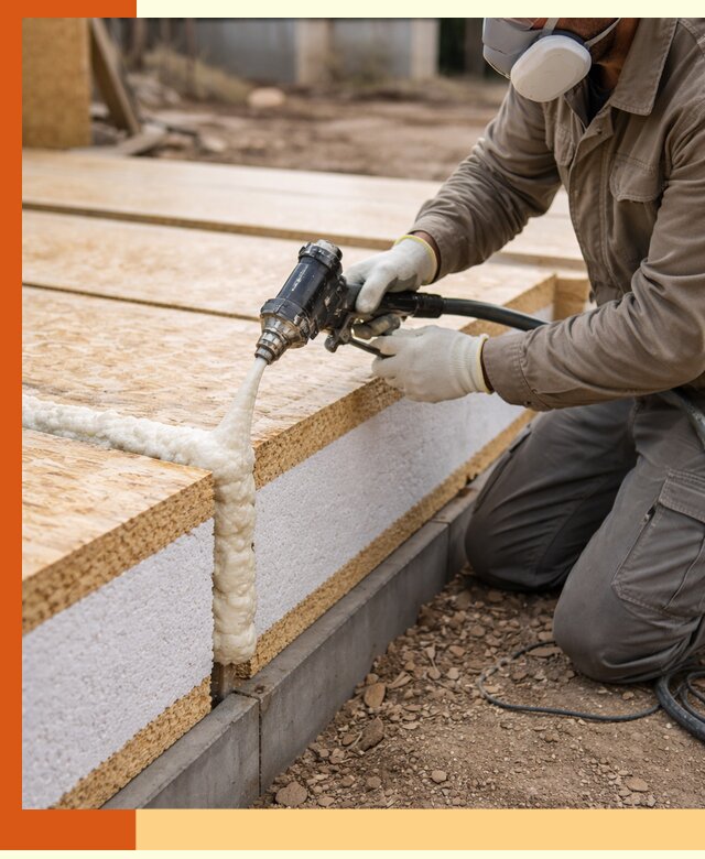 Утепление СИП-панелей пенополиуретаном (ППУ) в Нефтеюганске