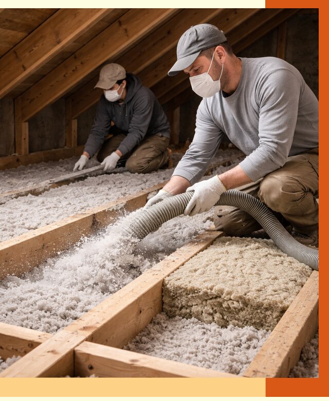 Заполнение полостей чердачного перекрытия в Нефтеюганске от 4576 руб. | ТепломастерНфт