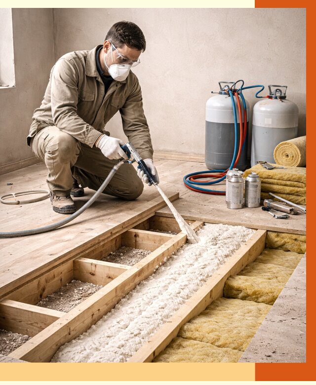 Заполнение полостей межэтажного перекрытия в Нефтеюганске от 4271 руб. | ТепломастерНфт