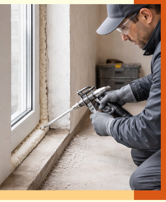 Герметизация стыков ППУ в Нефтеюганске от 1678 руб. за м2 — утепление примыканий под ключ | ТепломастерНфт