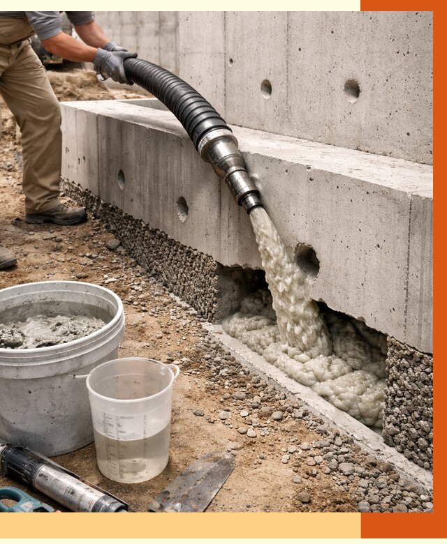 Заполнение полостей фундамента в Нефтеюганске от 6914 руб. под ключ | ТепломастерНфт