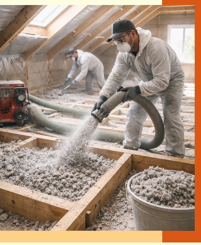 Утепление эковатой в Нефтеюганске от 3000 руб./м2 — монтаж и задувка | ТепломастерНфт