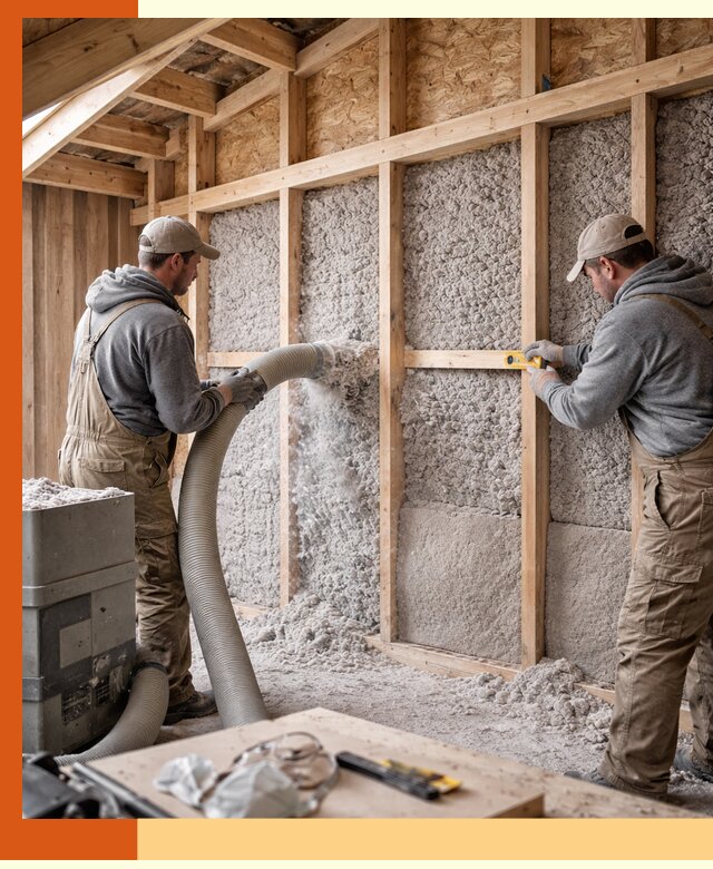 Утепление эковатой стен, потолков и перекрытий в Нефтеюганске