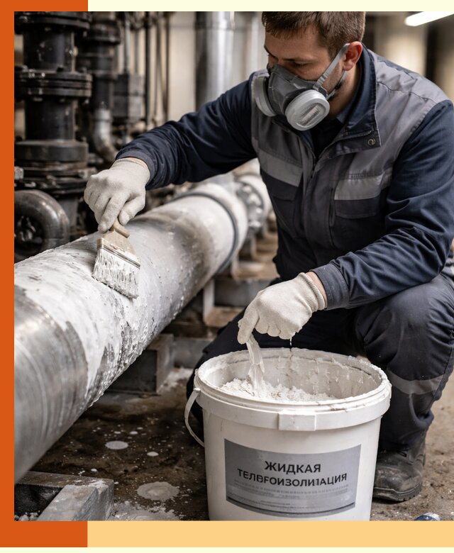 Утепление оборудования жидкой теплоизоляцией в Нефтеюганске